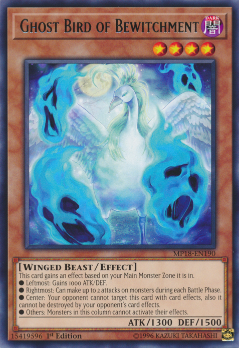 Ghost Bird of Bewitchment [MP18-EN190] Rare | Play N Trade Winnipeg