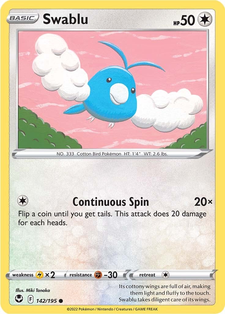 Swablu (142/195) [Sword & Shield: Silver Tempest] | Play N Trade Winnipeg