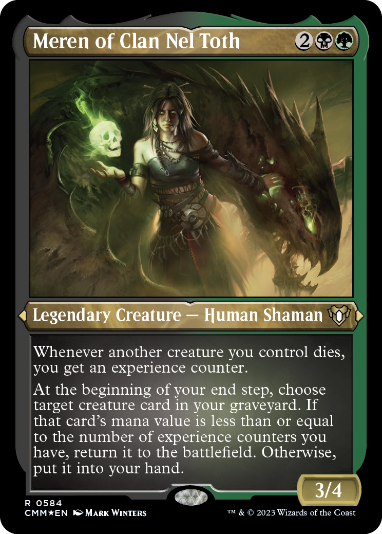 Meren of Clan Nel Toth (Foil Etched) [Commander Masters] | Play N Trade Winnipeg