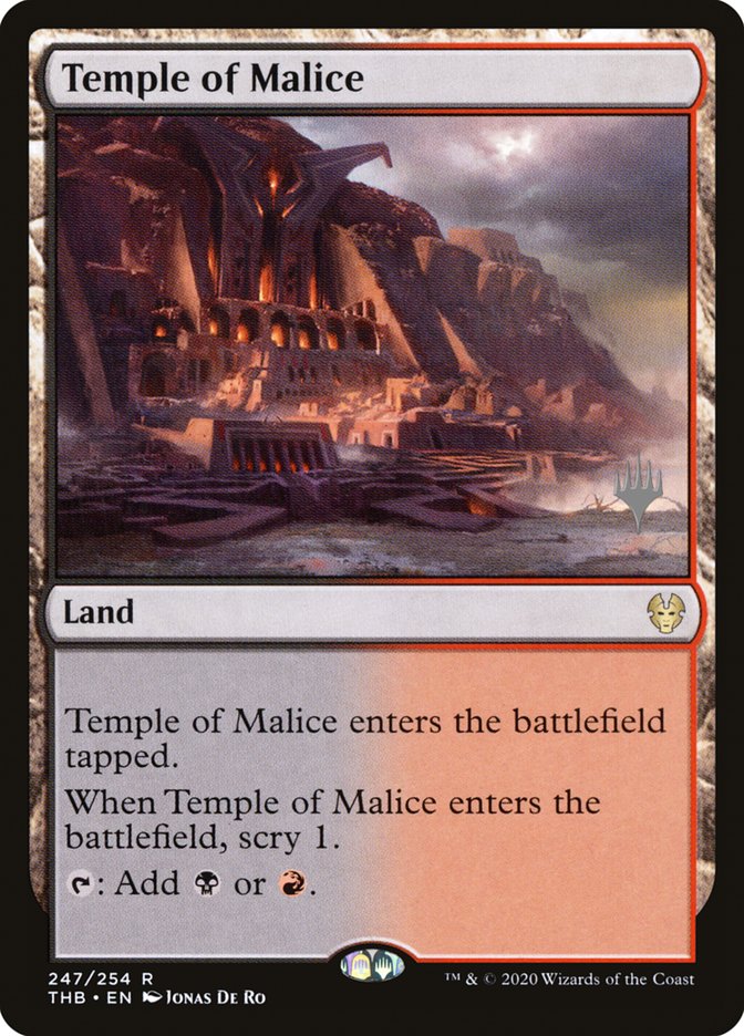 Temple of Malice (Promo Pack) [Theros Beyond Death Promos] | Play N Trade Winnipeg