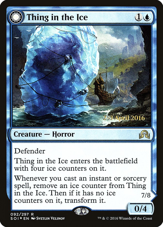 Thing in the Ice // Awoken Horror [Shadows over Innistrad Prerelease Promos] | Play N Trade Winnipeg