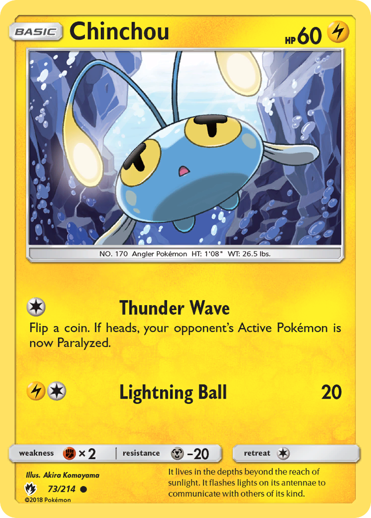 Chinchou (73/214) [Sun & Moon: Lost Thunder] | Play N Trade Winnipeg