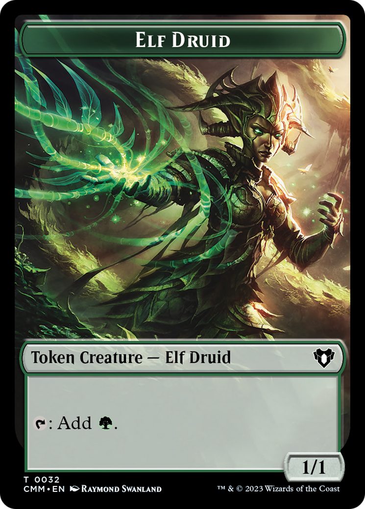 Elemental (0024) // Elf Druid Double-Sided Token [Commander Masters Tokens] | Play N Trade Winnipeg