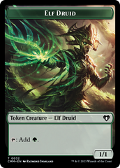 Elemental (0024) // Elf Druid Double-Sided Token [Commander Masters Tokens] | Play N Trade Winnipeg