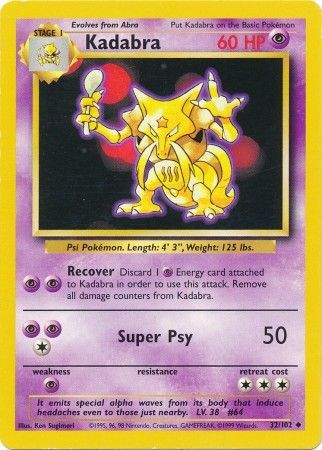 Kadabra (32/102) [Base Set Unlimited] | Play N Trade Winnipeg