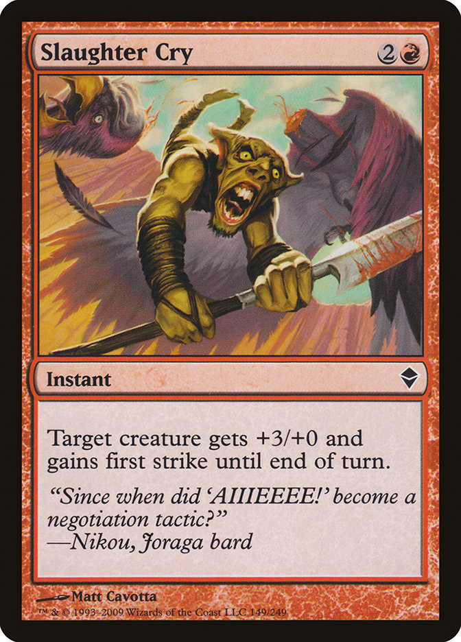 Slaughter Cry [Zendikar] | Play N Trade Winnipeg