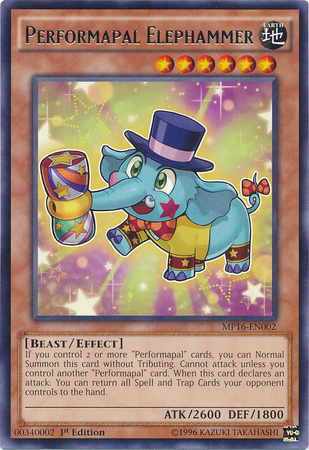 Performapal Elephammer [MP16-EN002] Rare | Play N Trade Winnipeg