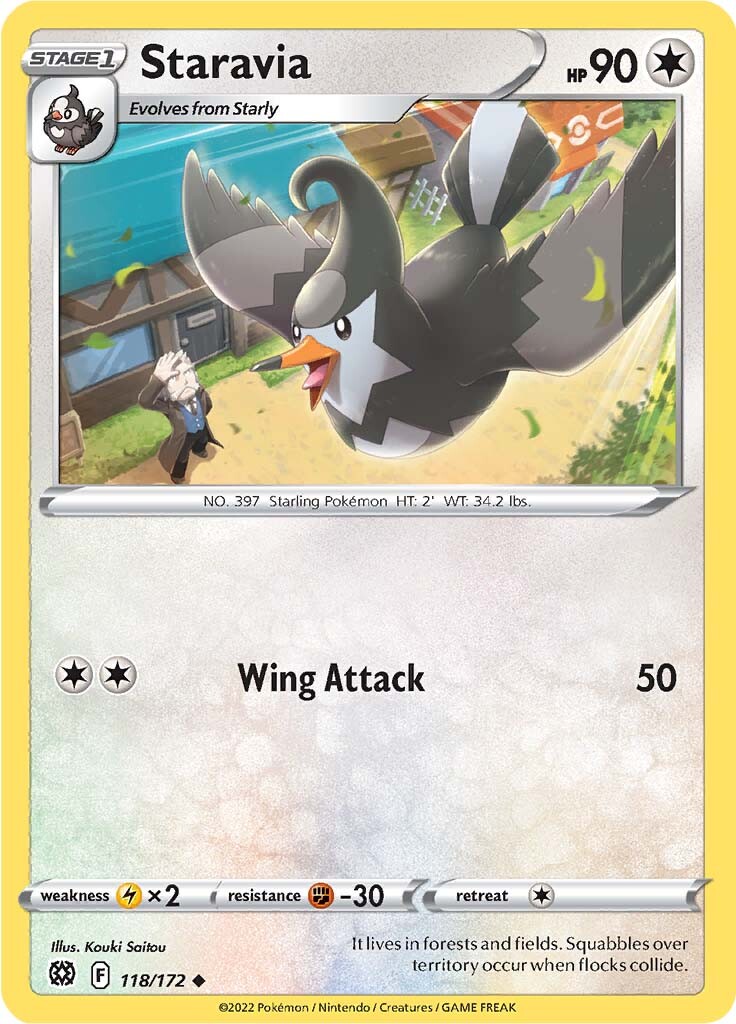 Staravia (118/172) [Sword & Shield: Brilliant Stars] | Play N Trade Winnipeg