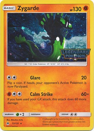 Zygarde (72/131) (Cosmos Holo) [Sun & Moon: Forbidden Light] | Play N Trade Winnipeg