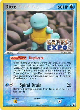 Ditto (64/113) (Games Expo Exclusive) [EX: Delta Species] | Play N Trade Winnipeg