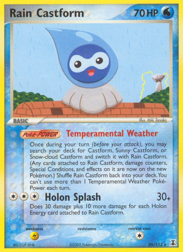 Rain Castform (26/113) [EX: Delta Species] | Play N Trade Winnipeg