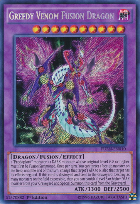 Greedy Venom Fusion Dragon [FUEN-EN010] Secret Rare | Play N Trade Winnipeg