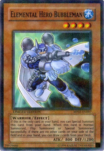 Elemental Hero Bubbleman [MF03-EN007] Parallel Rare | Play N Trade Winnipeg