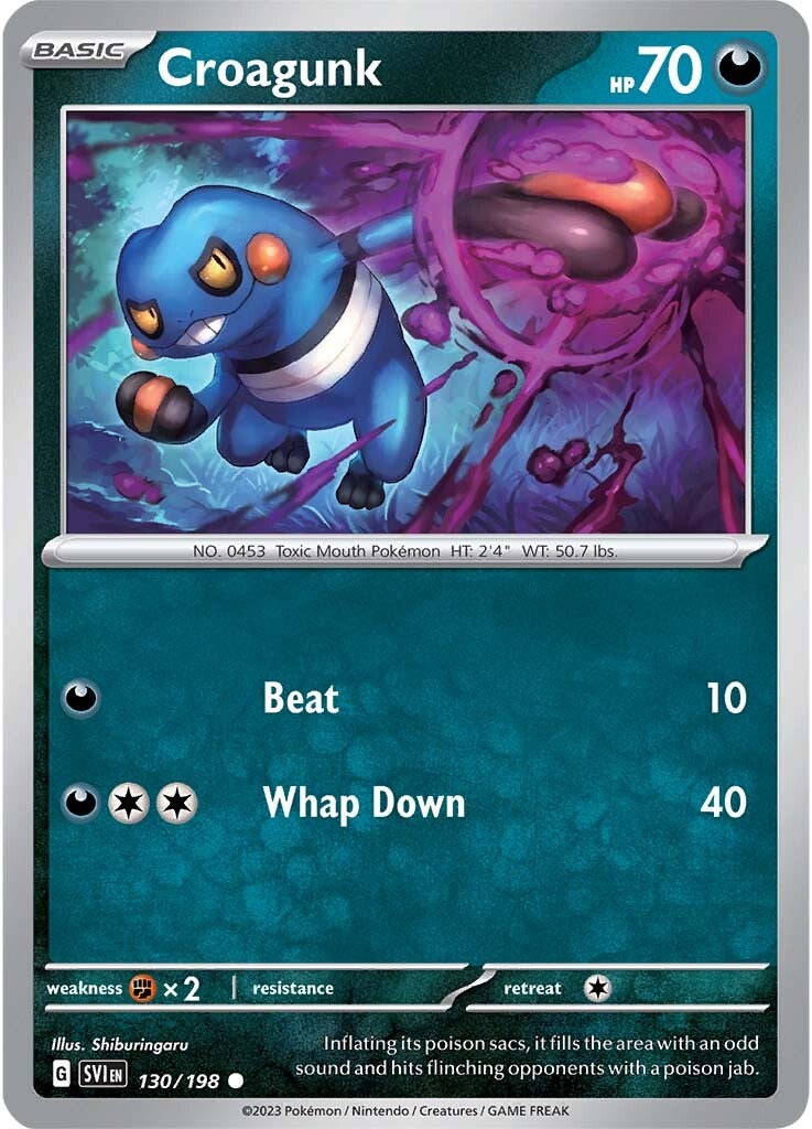 Croagunk (130/198) [Scarlet & Violet: Base Set] | Play N Trade Winnipeg