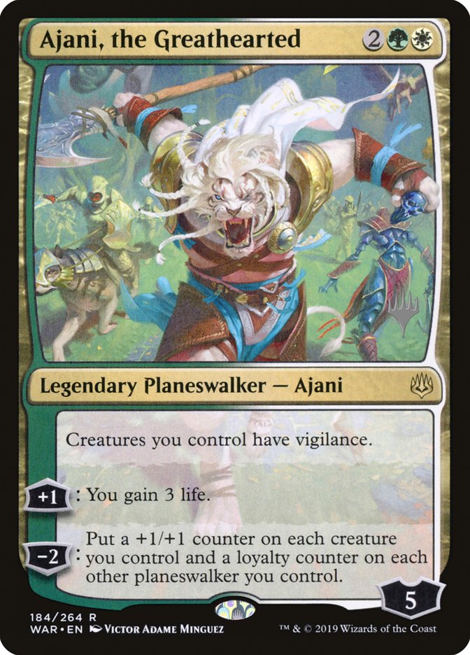 Ajani, the Greathearted (Promo Pack) [War of the Spark Promos] | Play N Trade Winnipeg