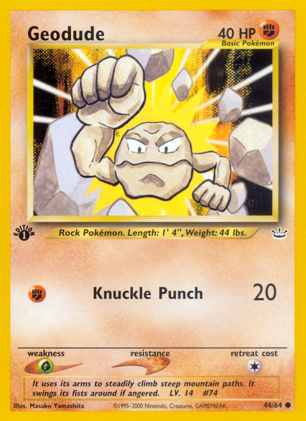 Geodude (44/64) [Neo Revelation 1st Edition] | Play N Trade Winnipeg