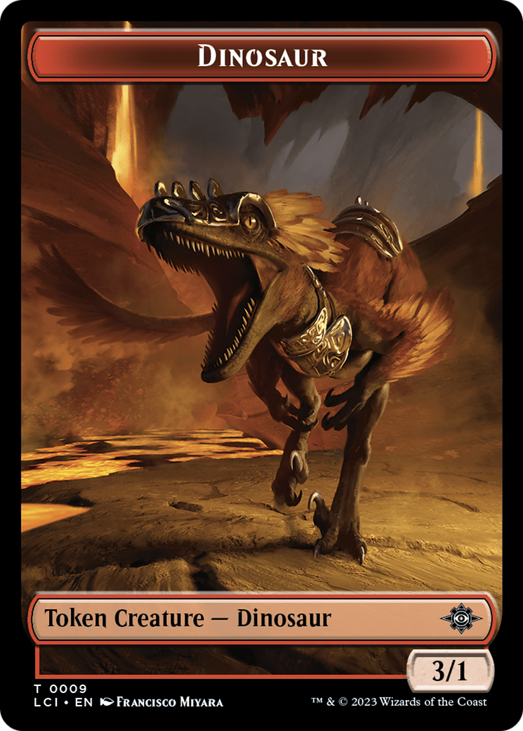 Gnome // Dinosaur (0009) Double-Sided Token [The Lost Caverns of Ixalan Tokens] | Play N Trade Winnipeg