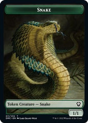 Snake // Hydra Double-sided Token [Dominaria United Commander Tokens] | Play N Trade Winnipeg