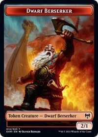 Dwarf Berserker // Emblem - Tibalt, Cosmic Impostor Double-sided Token [Kaldheim Tokens] | Play N Trade Winnipeg