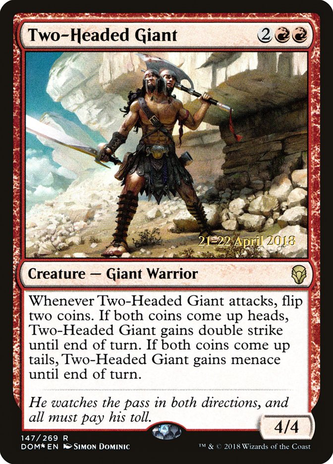 Two-Headed Giant  [Dominaria Prerelease Promos] | Play N Trade Winnipeg