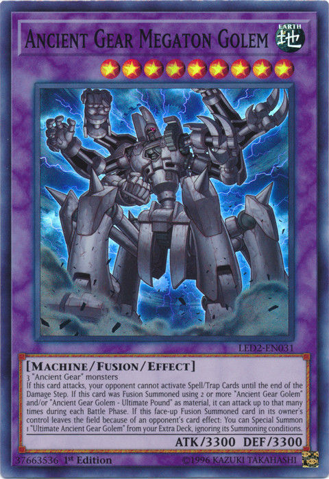 Ancient Gear Megaton Golem [LED2-EN031] Super Rare | Play N Trade Winnipeg