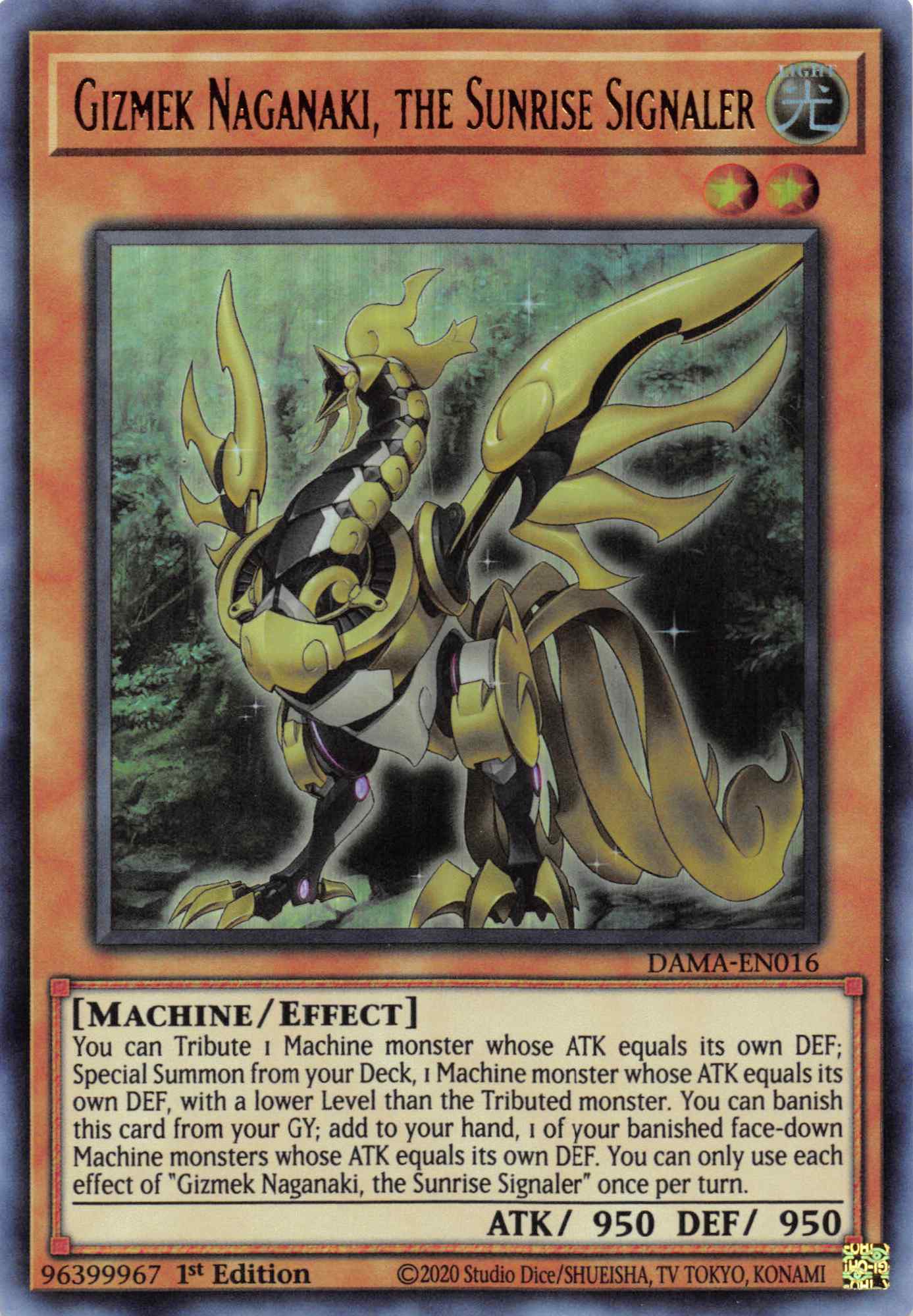 Gizmek Naganaki, the Sunrise Signaler [DAMA-EN016] Ultra Rare | Play N Trade Winnipeg