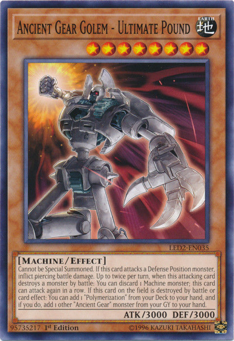 Ancient Gear Golem - Ultimate Pound [LED2-EN035] Common | Play N Trade Winnipeg