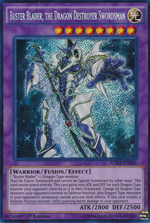 Buster Blader, the Dragon Destroyer Swordsman [BOSH-EN045] Secret Rare | Play N Trade Winnipeg