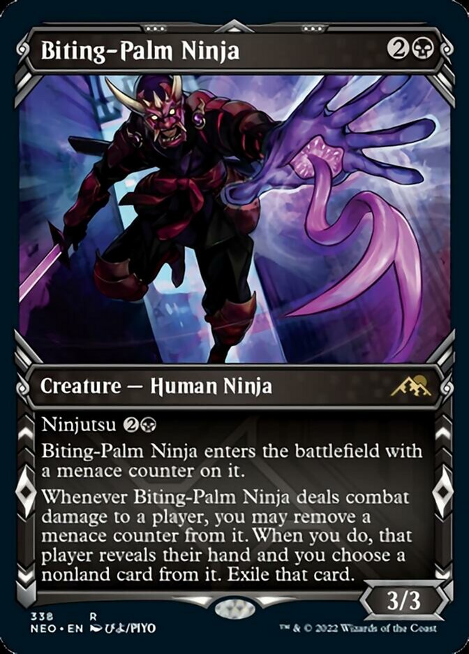 Biting-Palm Ninja (Showcase Ninja) [Kamigawa: Neon Dynasty] | Play N Trade Winnipeg