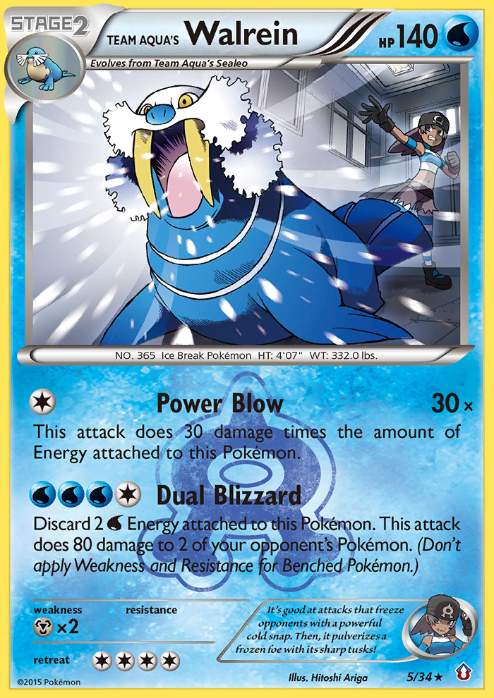 Team Aqua's Walrein (5/34) [XY: Double Crisis] | Play N Trade Winnipeg