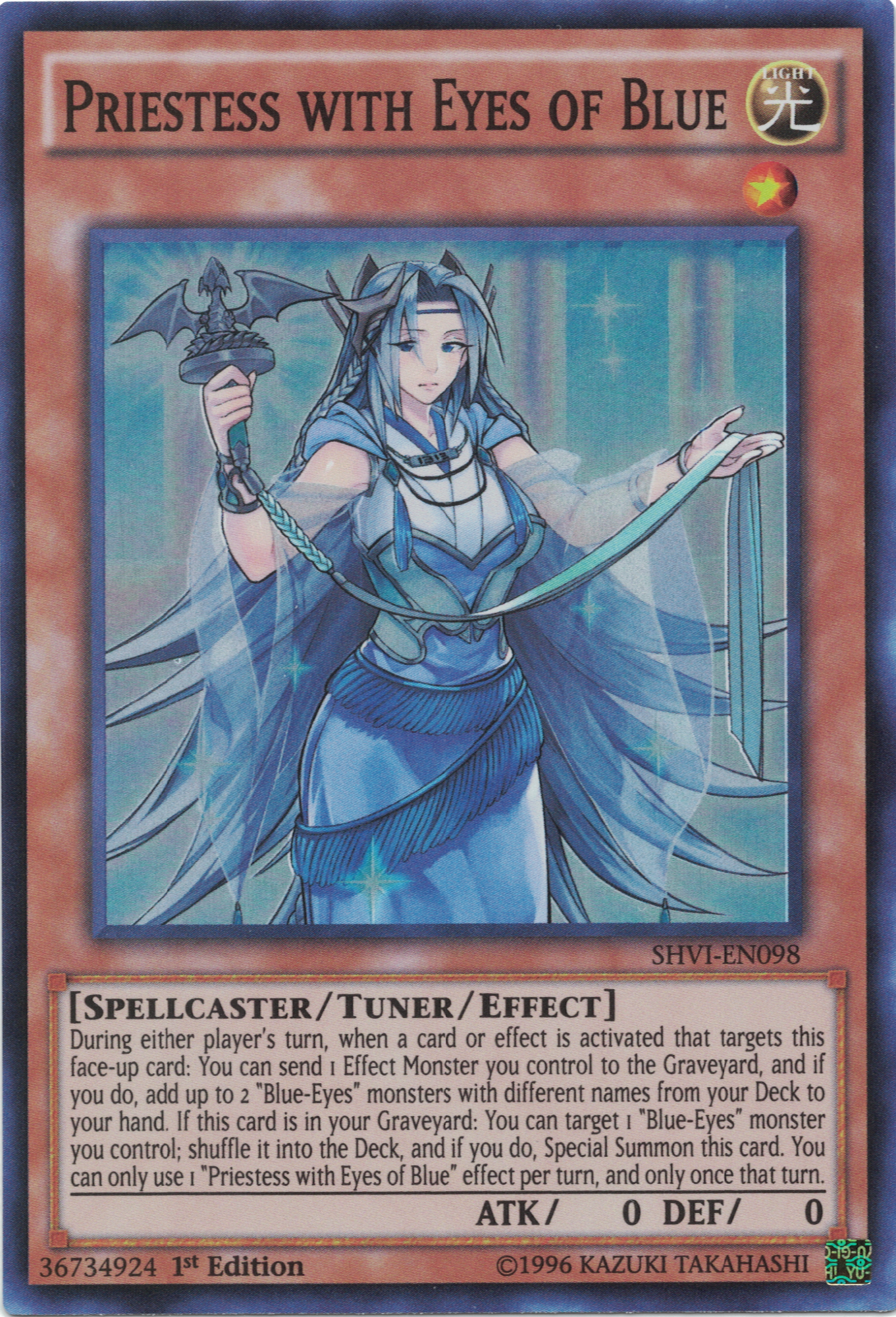 Priestess with Eyes of Blue [SHVI-EN098] Super Rare | Play N Trade Winnipeg