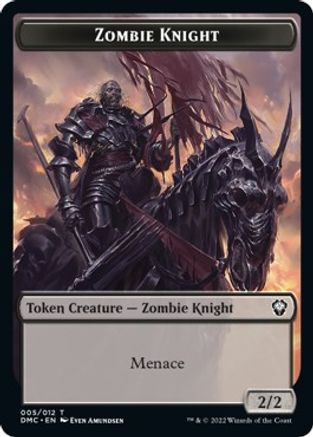 Zombie Knight // Knight Double-sided Token [Dominaria United Commander Tokens] | Play N Trade Winnipeg