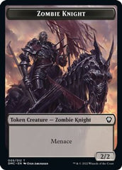 Zombie Knight // Goblin Double-sided Token [Dominaria United Commander Tokens] | Play N Trade Winnipeg