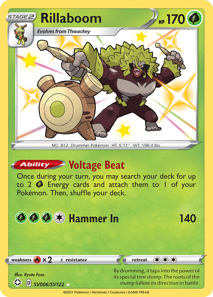 Rillaboom (SV006/SV122) [Sword & Shield: Shining Fates] | Play N Trade Winnipeg