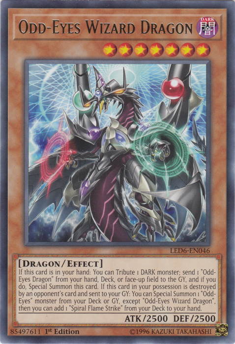 Odd-Eyes Wizard Dragon [LED6-EN046] Rare | Play N Trade Winnipeg