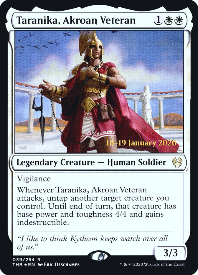 Taranika, Akroan Veteran [Theros Beyond Death Prerelease Promos] | Play N Trade Winnipeg