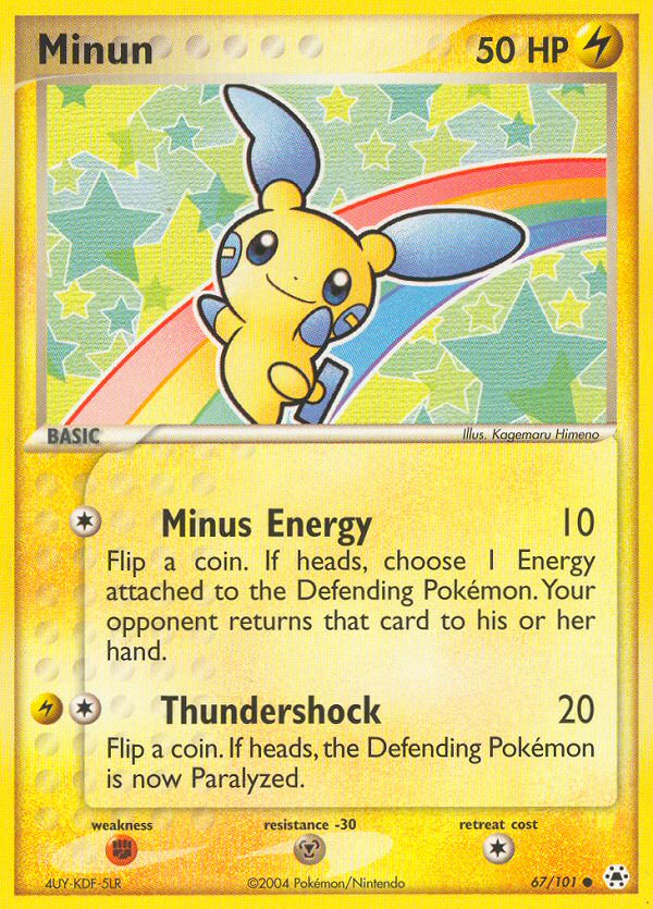 Minun (67/101) [EX: Hidden Legends] | Play N Trade Winnipeg