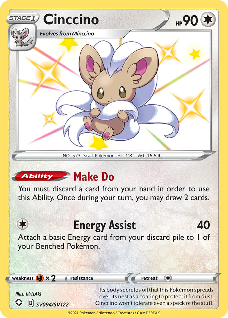 Cinccino (SV094/SV122) [Sword & Shield: Shining Fates] | Play N Trade Winnipeg