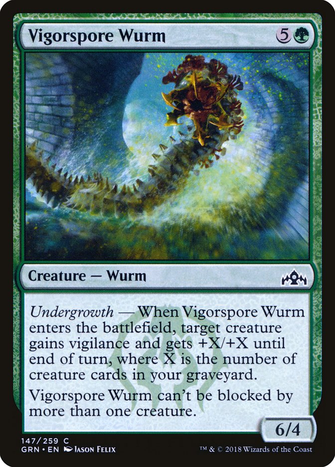 Vigorspore Wurm [Guilds of Ravnica] | Play N Trade Winnipeg