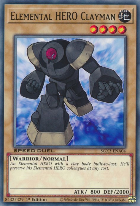 Elemental HERO Clayman [SGX3-ENA04] Common | Play N Trade Winnipeg