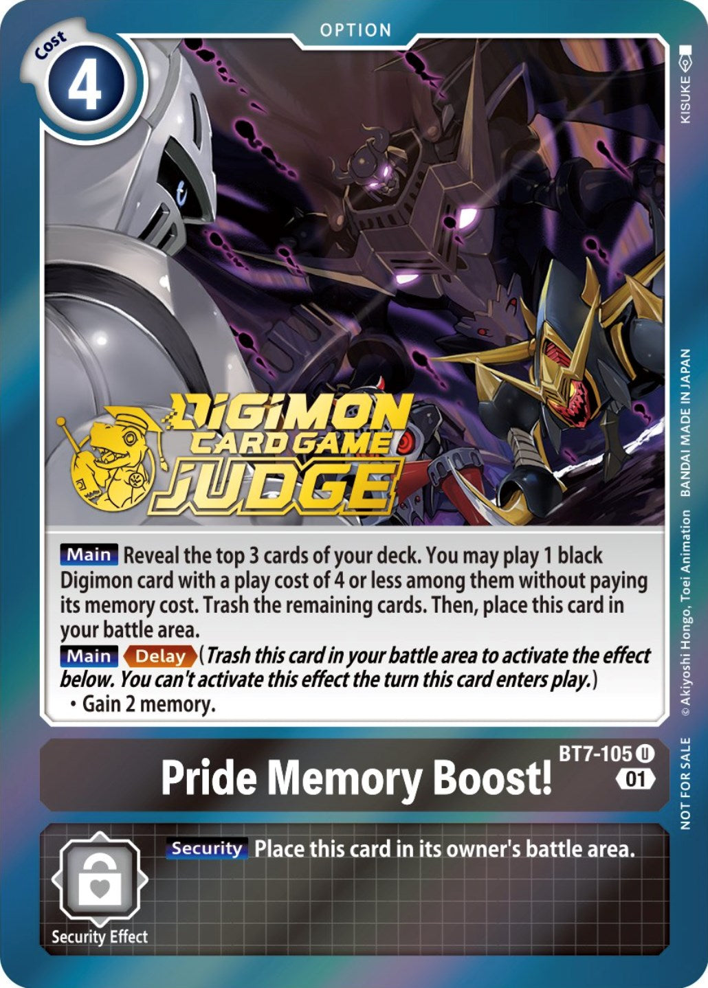 Pride Memory Boost! [BT7-105] (Judge Pack 3) [Next Adventure Promos] | Play N Trade Winnipeg