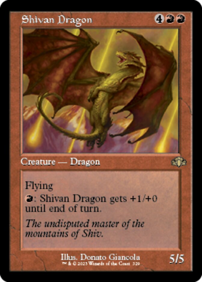 Shivan Dragon (Retro) [Dominaria Remastered] | Play N Trade Winnipeg