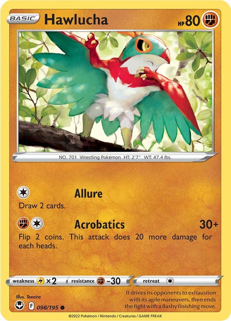 Hawlucha (098/195) [Sword & Shield: Silver Tempest] | Play N Trade Winnipeg