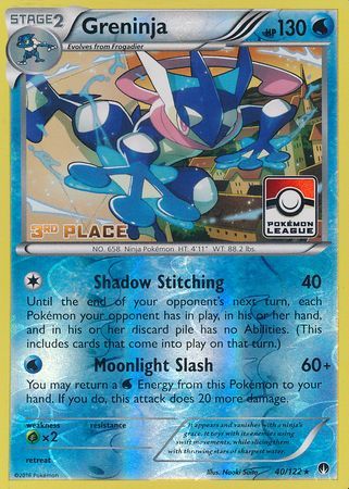 Greninja (40/122) (League Promo 3rd Place) [XY: BREAKpoint] | Play N Trade Winnipeg