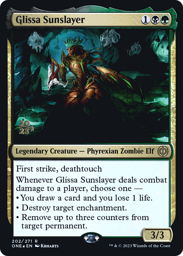 Glissa Sunslayer [Phyrexia: All Will Be One Prerelease Promos] | Play N Trade Winnipeg