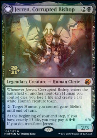 Jerren, Corrupted Bishop // Ormendahl, the Corrupted [Innistrad: Midnight Hunt Prerelease Promos] | Play N Trade Winnipeg