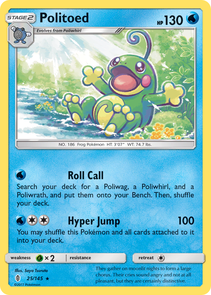 Politoed (25/145) [Sun & Moon: Guardians Rising] | Play N Trade Winnipeg