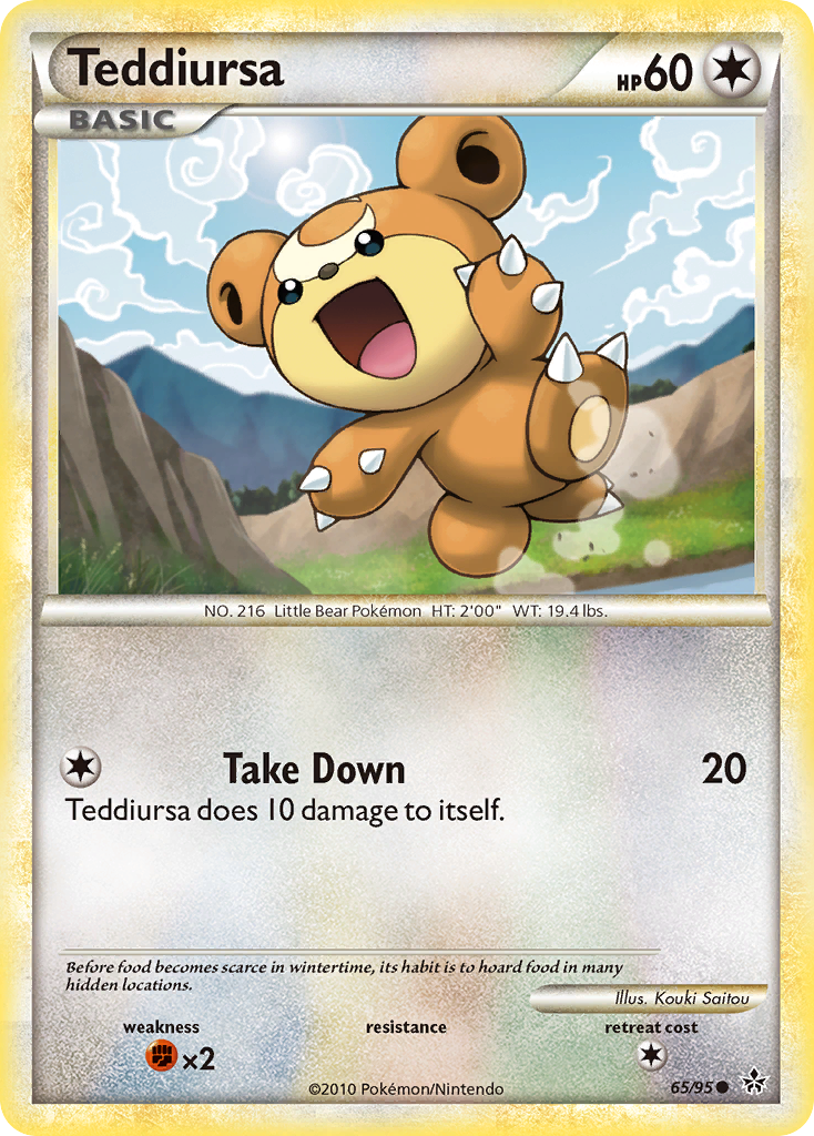 Teddiursa (65/95) [HeartGold & SoulSilver: Unleashed] | Play N Trade Winnipeg