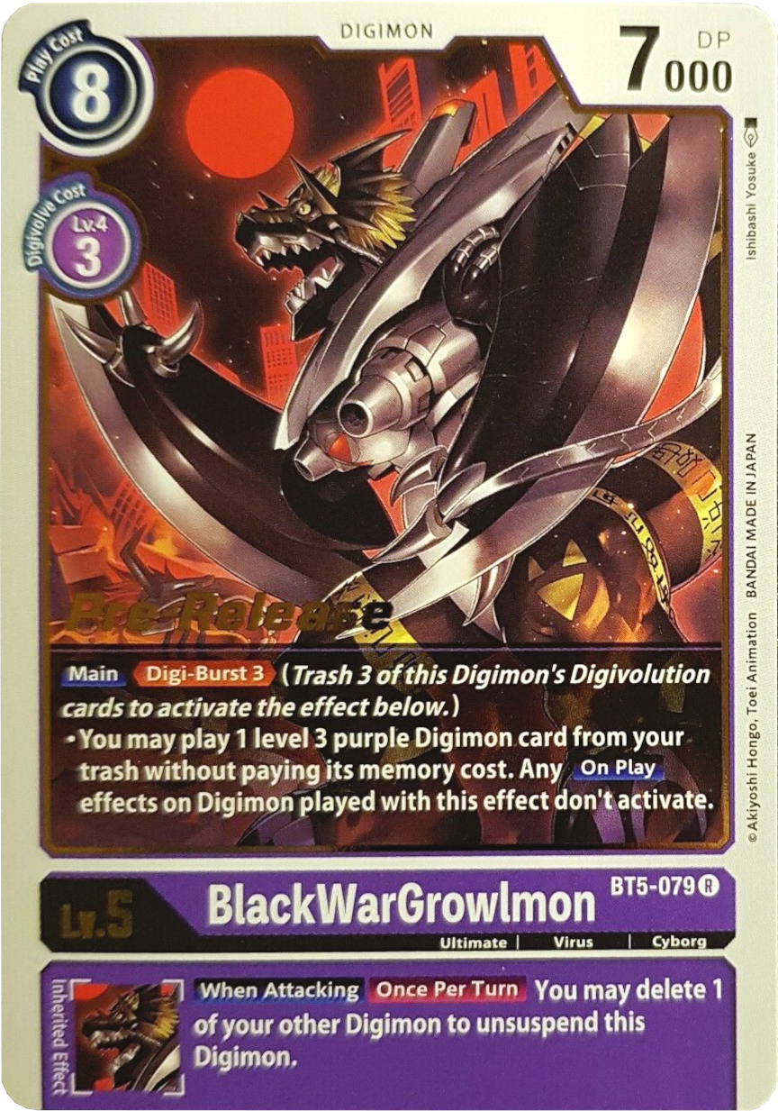 BlackWarGrowlmon [BT5-079] [Battle of Omni Pre-Release Promos] | Play N Trade Winnipeg