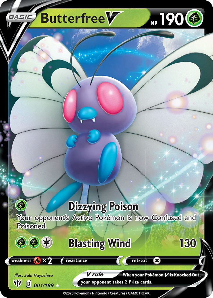 Butterfree V (001/189) [Sword & Shield: Darkness Ablaze] | Play N Trade Winnipeg